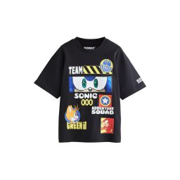 Next Tricou 'Sonic' albastru / galben / negru / alb