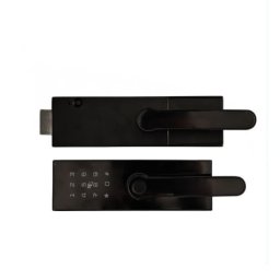 Yală Smart pentru Ușă de Sticlă cu Amprentă, PIN, Card RFID, Bluetooth, WiFi și Cheie, Negru, SMP-GLASGOW-BL