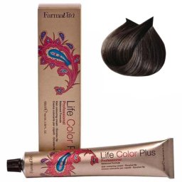 Vopsea de păr permanentă Farmavita Life Color Plus 5.12 Light Brown Iridescent Gray, 100 ml