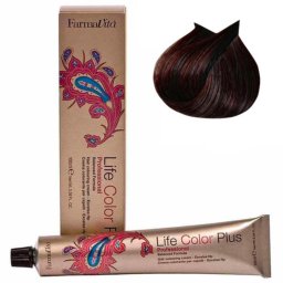 Vopsea de păr permanentă Farmavita Life Color Plus 4.5 Medium Brown Auburn, 100 ml