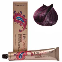 Vopsea de păr permanentă Farmavita Life Color Plus 6.26 Violet Iridescent Dark Blonde, 100 ml