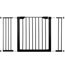 Poarta de siguranta pentru scari Safety Gate, otel negru, 117-124 cm