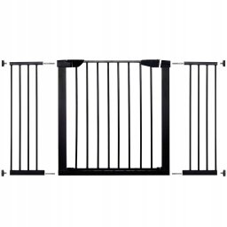 Poarta de siguranta pentru scari, ajustabila 131-138 cm, otel negru