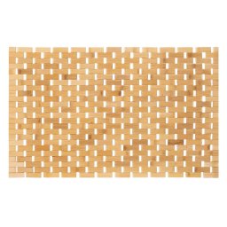 Covor antiderapant din bambus pentru baie, 50x80 cm, maro natur