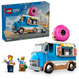 LEGO City Furgoneta de gogosi, set de constructie 196 piese, 5+ ani