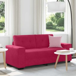 Canapea extensibila, culoare rosu-vin, 180x77x82 cm, catifea GartenMobel Dekor