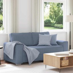 Canapea extensibila albastra, 180x77x82 cm, material catifea reiata GartenMobel Dekor