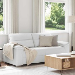 Canapea cu 2 locuri, alba, 180x81x84 cm, piele ecologica GartenMobel Dekor