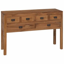 Bufet natural 110 x 35 x 75,5 cm Lemn solid de tec GartenMobel Dekor