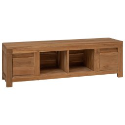 Cabinet TV 110 x 30 x 35 cm natural Lemn solid de tec GartenMobel Dekor