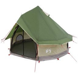 Cort Tipi cu acoperis Verde 250 x 250 cm Poliester si otel GartenMobel Dekor