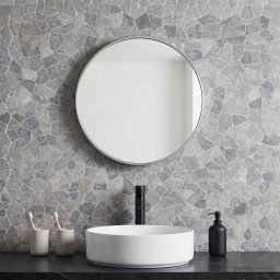 Placi de mosaic Gri deschis 30 x 30 cm Marmura GartenMobel Dekor