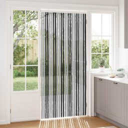 Perdea pentru insecte din chenille Gri si negru 100 x 220 cm GartenMobel Dekor