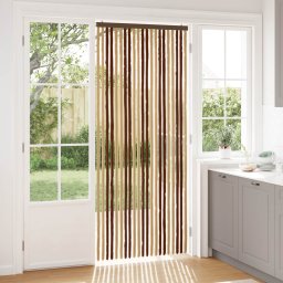 Perdea pentru insecte din chenille Maro si Bej 90 x 220 cm GartenMobel Dekor