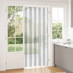 Perdea pentru insecte din chenille Gri si alb 90 x 220 cm GartenMobel Dekor