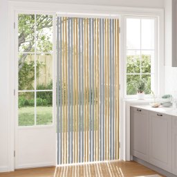 Perdea pentru insecte din chenille Gri si Bej 100 x 220 cm GartenMobel Dekor