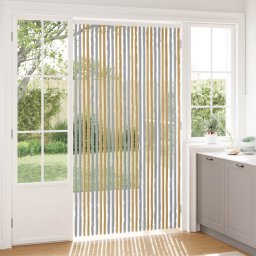 Perdea pentru insecte din chenille Gri si Bej 118 x 220 cm GartenMobel Dekor