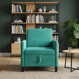 Sofa cu Spatiu de Depozitare Turcoaz 72 x 78 x 87 cm Poliester GartenMobel Dekor