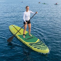 Placa SUP cu Sezlong 2 în 1 POSEIDON 305 x 76 x 15 cm Verde GartenMobel Dekor