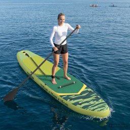 Placa SUP cu Sezlong 2 în 1 POSEIDON 335 x 76 x 15 cm Verde GartenMobel Dekor