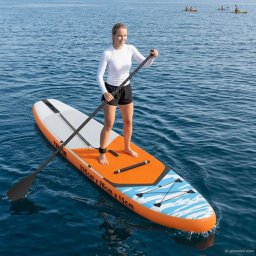 Placa SUP cu Sezlong 2 în 1 TRITON 335 x 76 x 15 cm albastru GartenMobel Dekor