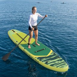 Placa SUP cu Sezlong 2 în 1 POSEIDON 366 x 81 x 15 cm Verde GartenMobel Dekor