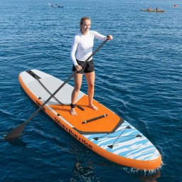 Placa SUP cu Sezlong 2 în 1 TRITON 366 x 81 x 15 cm albastru GartenMobel Dekor