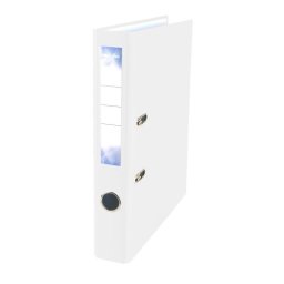 Biblioraft plastifiat STRIGO B50 PP, 50mm, alb