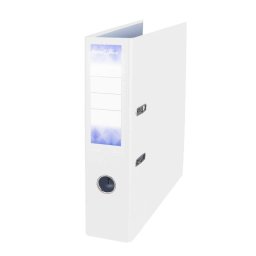 Biblioraft plastifiat STRIGO B100 PP, 75mm, alb