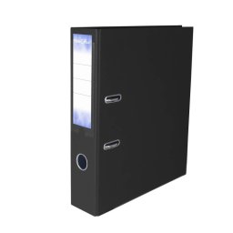 Biblioraft plastifiat STRIGO B100 PP, 75mm, negru