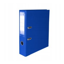 Biblioraft plastifiat STRIGO B100 PP, 75mm, albastru