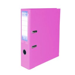 Biblioraft plastifiat STRIGO B100 PP, 75mm, fucsia