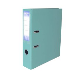 Biblioraft plastifiat STRIGO B100 PP, 75mm, turcoaz
