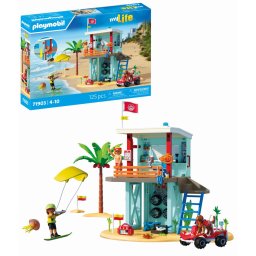 Playmobil - jucarie de rol turnul salvamarului si vehicul de plaja