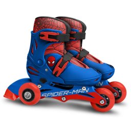 Role, stamp, marvel, de la incepator la avansat, cu 3 roti, ajustabile, inchidere prin velcro, cu frana, marime 27-30, spiderman