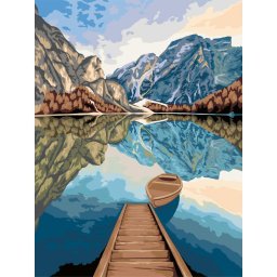 Ravensburger - pictura pe numere tablou canvas vedere la lac