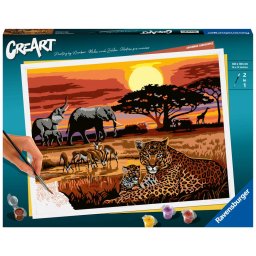 Ravensburger - creart pictura pe numere pentru adulti peisaj din savana