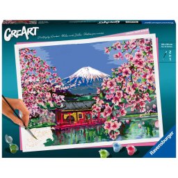 Ravensburger - creart pictura pe numere pentru adulti flori de cires japonez