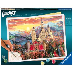 Ravensburger - creart pictura pe numere pentru adulti castel de basm