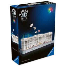 Ravensburger - puzzle 3d iconic palatul buckingham cu led 216 piese model de colectie in miniatura