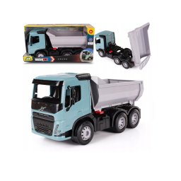 Jucarie pentru copii, basculanta worxx kipper volvo fmx, lena, din plastic, 45 cm lungime, bascula functionala