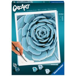 Ravensburger - creart pictura pe numere pentru adulti planta suculenta albastra