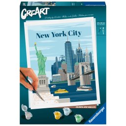 Ravensburger - creart pictura pe numere pentru adulti new york plin de culoare