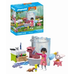 Playmobil - jucarie de rol distractia animalelor la baie