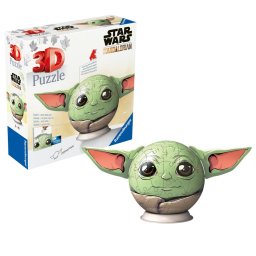 Ravensburger - puzzle 3d star wars the mandalorian figurina grogu cu urechi 72 piese