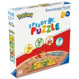 Ravensburger - puzzle interactiv cu buton sonor pentru testarea rapiditatii pokemon 4x35 piese