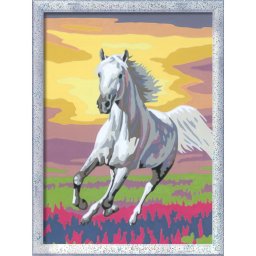 Ravensburger - pictura pe numere cal la apus