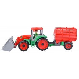 Tractor cu remorca Lena Truxx pentru copii Portocaliu