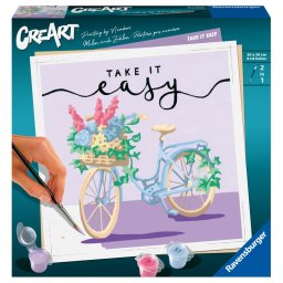 Ravensburger - creart pictura pe numere pentru adulti bicicleta take it easy