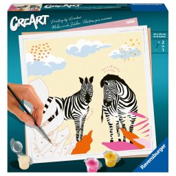 Ravensburger - creart pictura pe numere pentru adulti zebre
